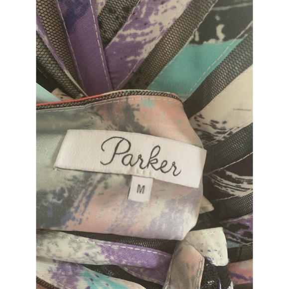 Parker Orion Multicolored Dress Sleeveless Women's Halter Dress Size Medium - Picture 7 of 7